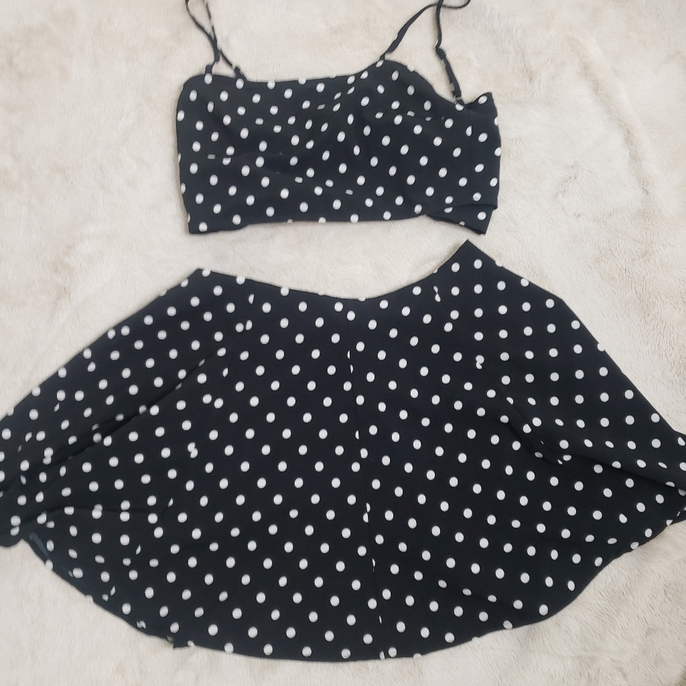 Polka dot skirt 2 piece